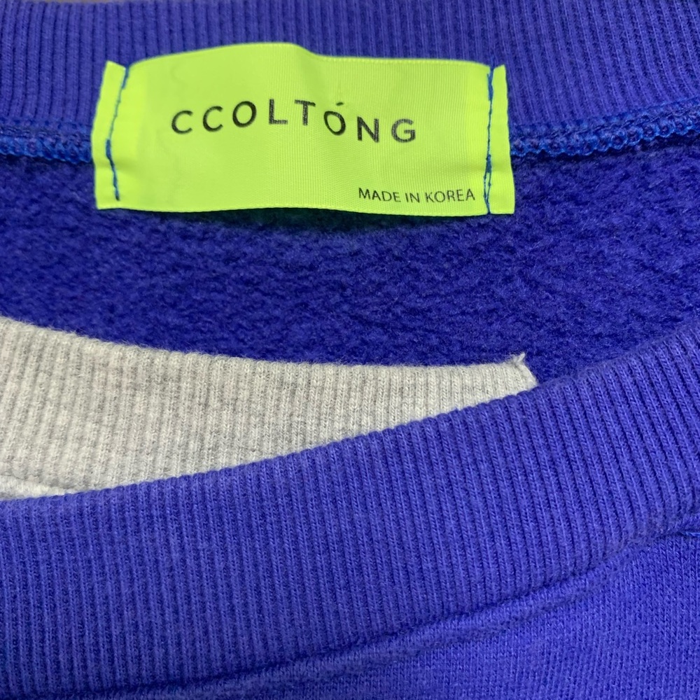 Vintage 90s Ccoltong Korea Graphic Split Sweatshirt Size XXL - Picture 2 of 6